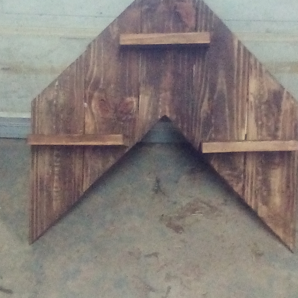 Chevron shelves